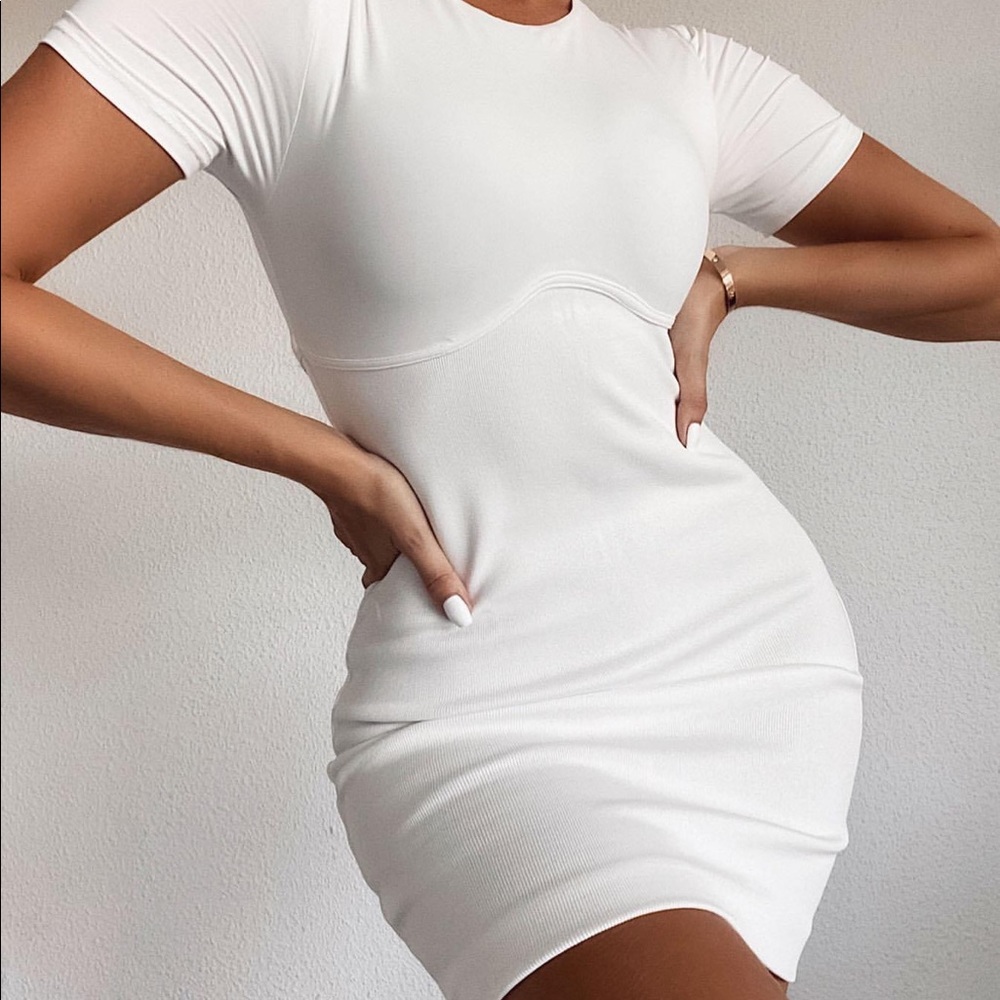 Meshki corseted bodycon dress